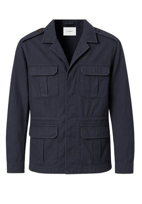 Giubbotto Field Jacket Uomo Blu Navy in Cotone - Paolo Pecora Milano PAOLO PECORA | Giubbotti | O011 00726685